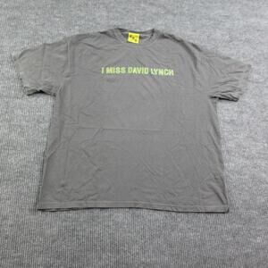 Feels So Good Shirt Mens 3XL Gray I MISS DAVID LYNCH Graphic Tee Relaxed NWOT